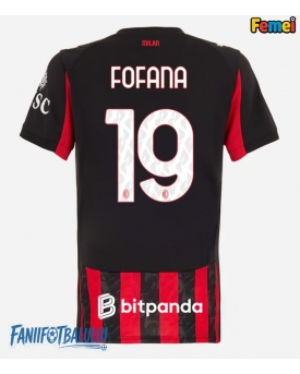 AC Milan Youssouf Fofana #19 Tricou Fotbal Replică 2025-26 Femei Acasa